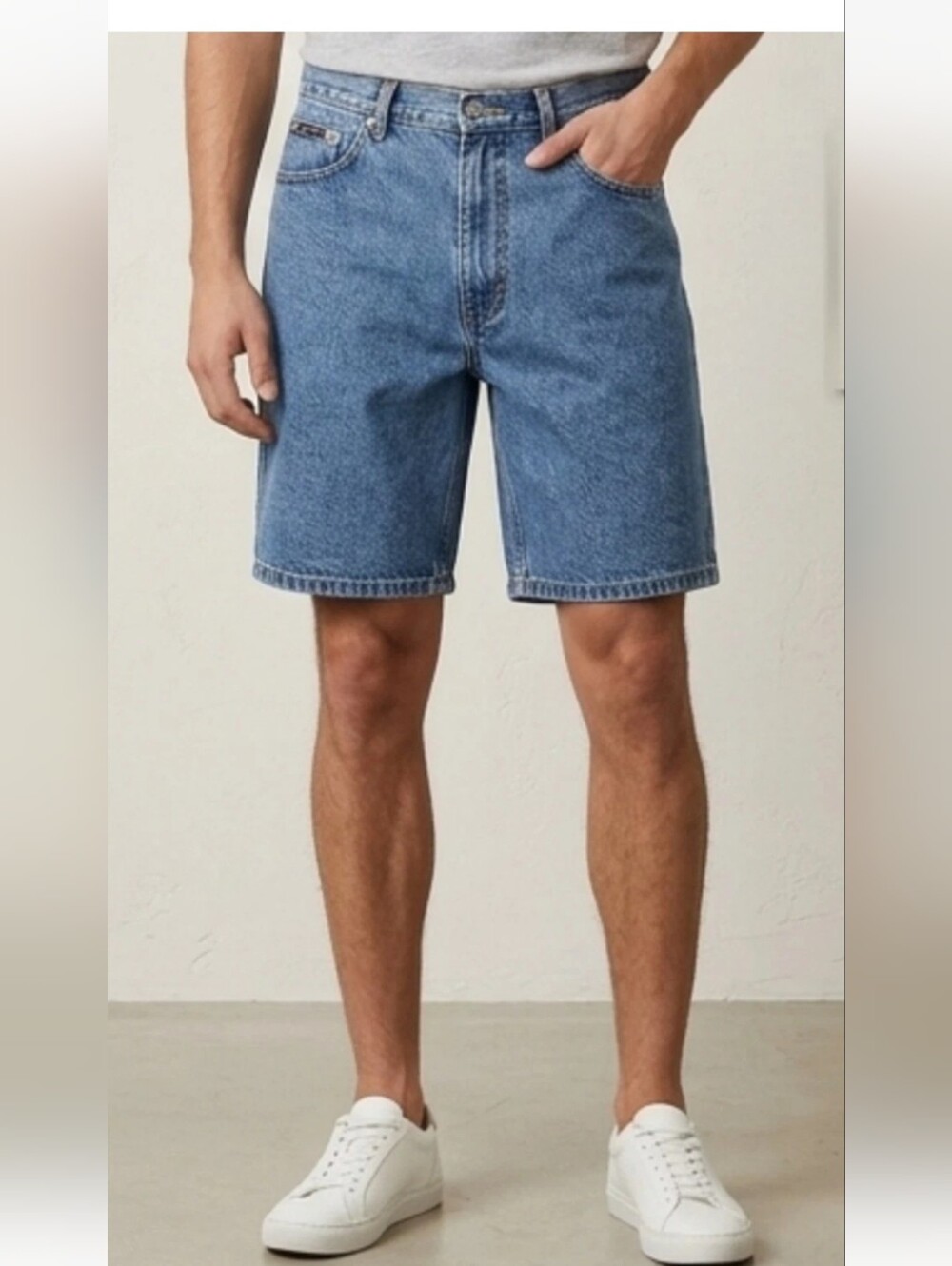 Vintage Y2k Denim Shorts Jorts Perry Ellis America Relaxed Blue Jeans Above Knee